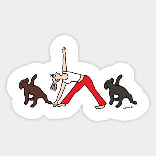 Labrador Mom Yoga Tee Sticker